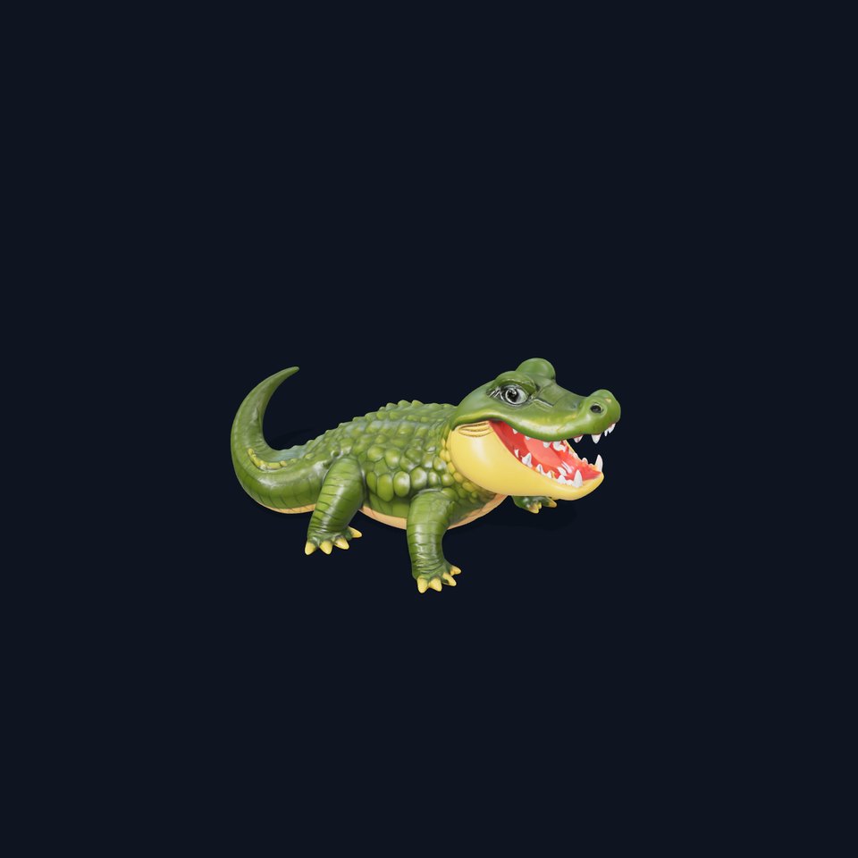 Cartoon Crocodile Model Pack for Animation and Games